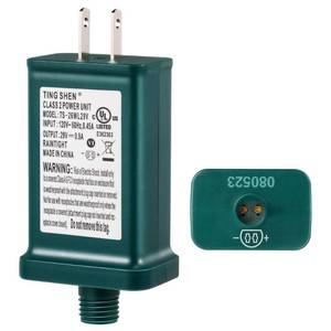 lot 14171 image: Enhon 29V LED Power Supply, UL Certification LED Transformer Replacement Class 2 Power Supply, Low Voltage Transformer US Plug Adapter for Christmas Tree Light, Green, Right Positive(TS-26WL29V)
