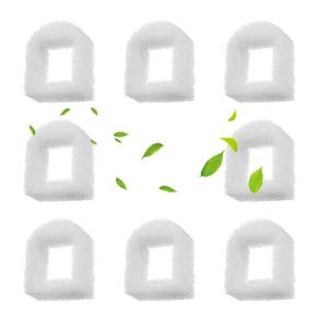 lot 14174 image: Cat Water Fountain Foam Filters, Compatible with Multiple Pet Fountain Dispenser Sponge Filters (8 Pcs)