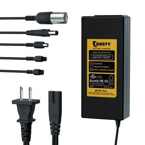 lot 14181 image: Carsty 42V Electric Scooter & Hoverboard Charger for Gotrax, Jetson, Segway, Ninebot, Swagtron  UL Certified with 5-in-1 Universal Plug Set