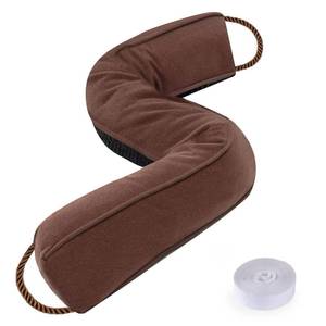 lot 14190 image: Sunolga Door Draft Stopper Blocks Hot and Cold Air with Removable Washable Cover for Bottom of Door, All-Season Seal for Noise, Light, Dust, Door Sweep for Gaps Up to 3, Home Essentials, 38, Brown