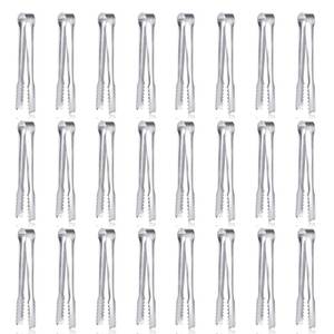 lot 14203 image: 24 Pack Premium Small Serving Tongs,Dmoera Mini Stainless Steel Appetizer Tongs, 5 Inch(12.7cm)