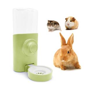lot 14206 image: Rabbit Water Bottle, 600ml21oz Hanging Water Dispenser Feeder Cage Crate Hutch Bunny Puppy Cat Chinchilla Ferret Guinea Pigs Squirrel Hedgehog (Green)