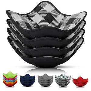 lot 14253 image: Microwave Bowl Cozy Set of 4 �� 7.5x7.5 Microfiber Fabric Bowl Holders Black-and-White for Hot & Cold Food, Fits Most Bowls up to 6.5 & Plates 7.1 �� Safe Handling, Heat-Resistant, Machine Washable