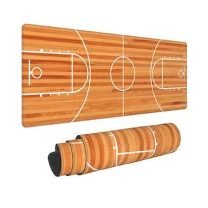 lot 16019 image: Basketball Gaming Mouse Pad XL, Large Non Slip Rubber Mousepad, Stitched Edges Mouse Pads, Long Extended Mouse Pad,31.5 X 11.8