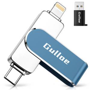 lot 16027 image: Gulloe 512GB Flash Drive Intended for iPhone, Memory Stick Storage for Photos and Videos Backup, Compatible with iPhone iPad Android PC, Plug and Play, No Application Required (Navy Blue)