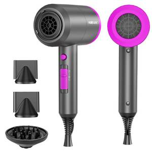 lot 19330 image: SHRATE Lightweight Ionic Hair Dryer with Diffuser - Powerful 1800W Blow Dryer for Fast Drying - Professional Low Noise Mini Hair Dryer for Travel, Gifts, Hair Styling