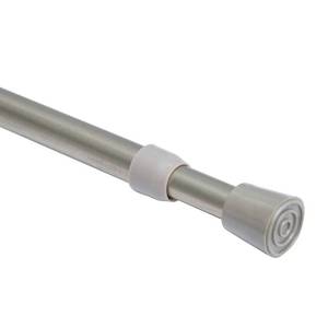 lot 19352 image: 28-48 Round Spring Tension Curtain Rod Nickel - Room Essentials��