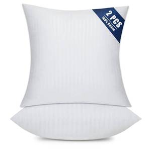lot 20311 image: OKBA Set of 2 Throw Pillow Inserts, Hypoallergenic Soft & Firm Cushions with 100% Cotton Cover, 12x12 Pillows Filler for Side Sleepers, Sofa, Bed and Home Decor, Indoor Quality Hotel Pillows