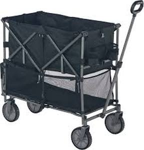 lot 1547 image: Double decker folding sports wagon for sports storage and kids