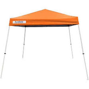 lot 1551 image: Academy sports and outdoors 10 ft by 10 ft slant leg shade canopy orange