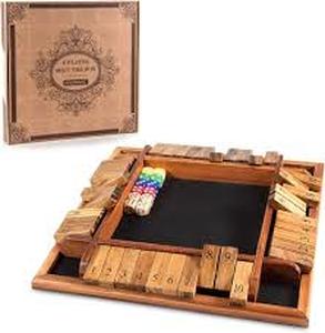 lot 1559 image: Shut The Box Wooden Dice Game