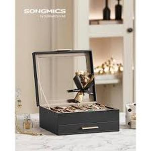 lot 5617 image: Wooden Display Case with Glass Top and Brass Hardware missing knob