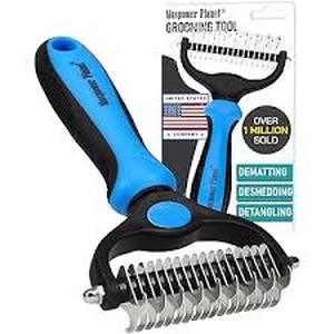 lot 6246 image: Professional Pet Grooming Rake - Extra Wide Dual Head