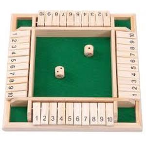 lot 13486 image: Wooden Shut The Box Game