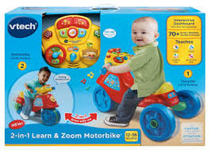 lot 19348 image: Tested and Working Vtech 2-in-1 Learn and Zoom Motorbike