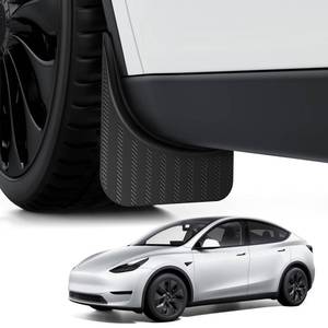 lot 1600 image: BASENOR Tesla Model Y Mud Flaps Splash Guards Fenders No Drilling No Tape Paint Protection All Weather Tire Protector Splash Guards Mudflaps for Model Y 2020-2024 Exterior Accessories