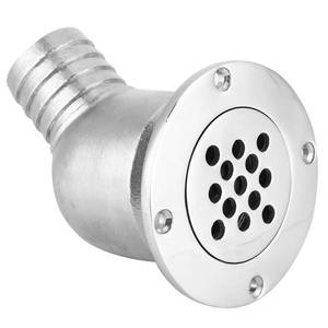lot 1606 image: HERCHR Boat Floor Drain, Stainless Steel Boat Deck Water Drain Scupper Drainage Cover for Yacht Boat Replacement Accessory, Elbow Drain Boat Deck Drain Scupper Overflow Drain Tube Deck Drainage