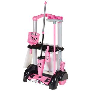 lot 1653 image: Casdon Henry & Hetty Toys - Hetty Cleaning Trolley - Pink Hetty-Inspired Toy Playset with Mop, Brushes, Dustpan, & Accessories - Kids Cleaning Trolley Set - For Children Aged 3