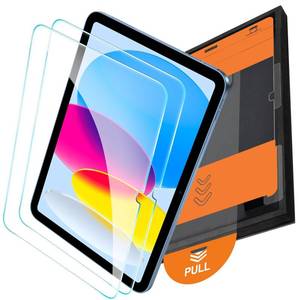 lot 2023 image: OMOTON Screen Protector for iPad A16 11th 2025 11 Inch  10th Generation 2022 10.9 Inch, TOP 9H Tempered Glass with Easy Installation Tray, Case & Apple Pencil Compatible, Bubble-Free & Scratch-Resistant