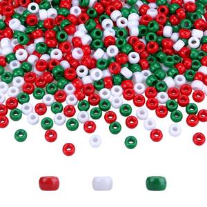 lot 2032 image: Efivs Arts 1000 Pcs Christmas Pony Beads Assorted Opaque Round Craft Beads for Xmas Home Decor Party Friendship Bracelets Necklace Making DIY Crafts