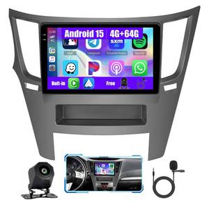 lot 3112 image: Inefala 464GB Android 15 Car Radio for Subaru Legacy Outback 2010-2014 with Wireless CarplayAndroid Auto, 9 Inch HD Touchscreen Car Stereo with GPS Bluetooth WiFi FMRDS EQ SWC Backup Camera MIC