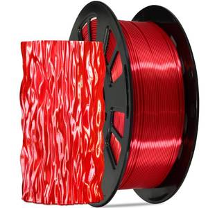 lot 4418 image: DO3D Silk Red PLA Satin Shiny 3D Printer Filament, 1.75mm Diameter 1kg Spool 2.2lbs for FDM 3D Printers