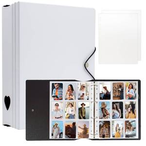 lot 4434 image: A4 Kpop Photocard Binder with 25 Pages 9 Pocket, 2x3 inch Kpop Photocard Holder Book, Photo Album for Fujifilm Instax Mini Camera Polaroid Printer Photo Film (White)