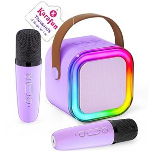 lot 4456 image: Mini Karaoke Machine for Kids, 2026 TOP Toys Birthday Valentines Day Gifts Ideas for Girls Ages 4, 5, 6, 7, 8, 9, 10, 12 Years Old, Portable MP3 Player with 2 Wireless Mics for Family Home Party