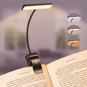 lot 4458 image: Gritin 19 LED Rechargeable Book Light for Reading in Bed with Memory Function- Eye Caring 3 Color Temperatures,Stepless Dimming Brightness,90 Hrs Runtime Lightweight Clip on Light for Book Lovers