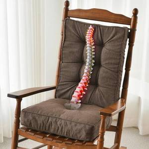 lot 5685 image: SUNROX Memory Foam Non Slip Rocking Chair Cushion, FadeShield Water Resistant Thicken Durable Tufted Pads, Set of Seat & Back Cushion with Ties for IndoorOutdoor Rocker, 2 Piece, Heather Chestnut