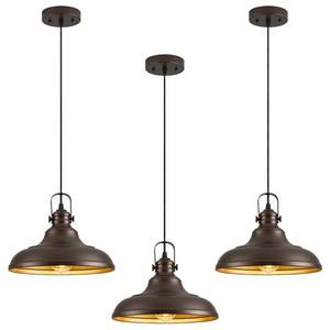 lot 5696 image: Haolaike Oil Rubbed Bronze Pendant Light Modern Pendant Lights for Kitchen Island Hanging Lighting Fixture Over Sink for Dinning Room Bedroom Hallway,3 Packs