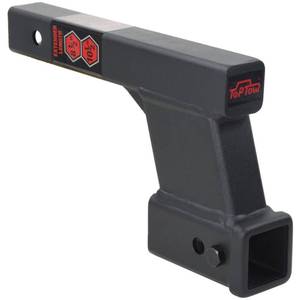 lot 5712 image: TOPTOW Trailer Receiver Hitch Extender Adapter 6 DropRiser, 8.5 and 10.5 Extension Length, 2 Shank, 7500lbs Towing Capacity, Matte Black��