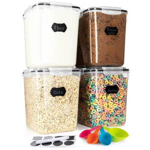 lot 5713 image: Storeganize Flour Sugar Storage Containers (5.3L4pk) Great Rice Canisters Sets For The Kitchen pantry, Large Food Storage Containers With Lids Airtight