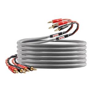 lot 6272 image: YYTCG 14 AWG Audiophile Speaker Cable �� Speaker Wire with Banana Plugs,6N OFC Core, PP Braid,Audio Wire,Compatible with Amplifier, Speakers, AV Receiver& Home Theater(6.56ft2m)