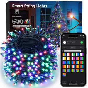 lot 6407 image: Brizled Smart Christmas Lights, 196ft 600 LED Smart WiFi Color Changing String Lights App Controlled, RGB Christmas Tree Lights Work with Alexa & Google Home for Halloween Indoor Outdoor Decor