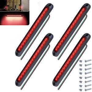 lot 6426 image: ecocstm 4 PCS Led Trailer Tail Light Bar, 10 Inch 15 Red Led Brake Lights Strip Assembly, IP67 Waterproof Trailer Light Kit for Golf Cart, for Marine Boats Golf Cart Offroad Truck RV UTV ATV