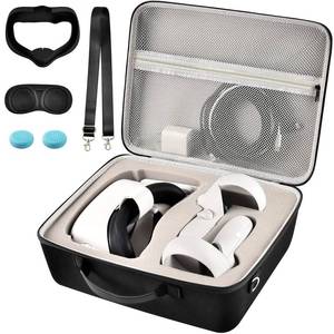 lot 7499 image: Comecase Hard Carrying Case for Quest 3 Quest 3S for Quest 2 All-in-One VR Gaming Headset and Touch Controllers, Travel Storage Bag with Silicone Face Cover & Lens Protector & Accessories