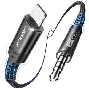 lot 8375 image: JSAUX Apple MFi Certified Lightning to 3.5mm Audio Cable 6FT, AUX Cord for iPhone Headphones Jack Compatible with iPhone 1414 Plus14Pro1313 Pro Max1212 Pro11 ProXXSXR8Car Stereo-Black