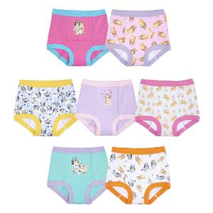 lot 8386 image: Bluey Amazon Exclusive 7-Pack Potty Training Pants with Stickers and Success Chart, Sizes 18 M, 2T, 3T & 4T