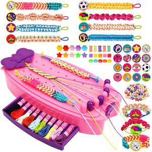 lot 9196 image: OCHIDO 2 in 1 Friendship Bracelet Kit, Bracelet Making Kit for Girls, Arts and Crafts for Kids Ages 8-12, DIY String Bracelet Maker, Birthday Christmas Gift for Girl 6 7 9 10 11 12 Year Old