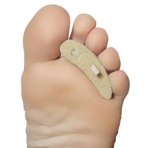 lot 10141 image: Steins Hammer Toe Crest Cushion and Buttress Pad Reduces Pressure from Calluses and Hammer Toes, Medium Left, Beige, 3 Count