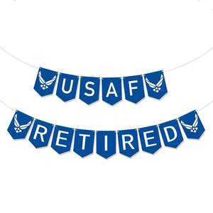 lot 10147 image: USAF Retired Banner,US Air Force Ritirement Party Decoration Banner,Pre-strung