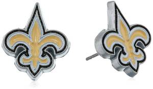lot 10163 image: NFL New Orleans Saints Stud Earrings