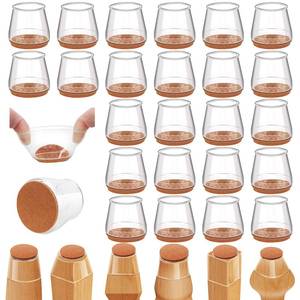 lot 10173 image: 24Pcs Silicone Chair Leg Floor Protectors,Floor Protectors for Chairs,Rubber Chair Leg Protectors for Hardwood Floors,Chair Leg Caps Chair Leg Covers for Wooden Floors(Clear, Small)