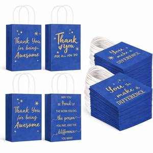 lot 10175 image: Gueevin 40 Pcs Employee Valentines Gifts for Team Work Staff Employee Appreciation Thank You Bulk Bags for Holiday Corporate Gifts Bulk Nurse Gift(Appreciation,Blue)