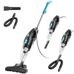 lot 13519 image: fenhua Corded Stick Vacuum Cleaner - Lightweight, Powerful Suction with 450W Motor, 3-in-1 16.4Ft Cord Vacuum Cleaners for Home, Hard Floor, Carpet, Pet Hair Light Blue (used)