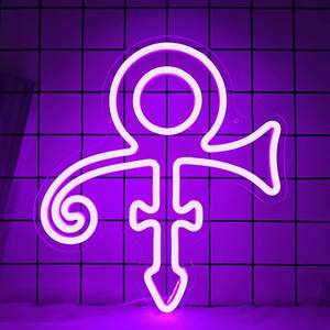 lot 13540 image: YvuYamg Prince Symbol Neon Sign for Wall Decor Dimmable Led Prince Neon Light Sign for Bedroom Music Singer Themed Party Gift Prince Neon Light for Prince Birthday Party Decoration, purple