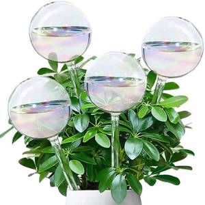 lot 13565 image: Koorabbee 4 Pcs Iridescent Glass Plant Watering Globes - 9 Inch Self Watering Planter Insert  Plant Watering Devices  Plant Watering Bulbs for Indoor and Outdoor Plants Accessories.