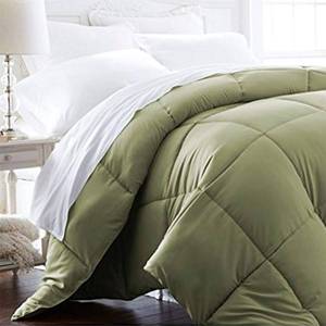 lot 13570 image: Beckham Hotel Collection 1600 Series - Lightweight - Luxury Goose Down Alternative Comforter - Hotel Quality Comforter - KingCali King - Olive 104x98