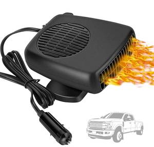 lot 14259 image: 150W Car Heater and Defroster, 12V Portable Heater Fan with 360° Rotation, Rapid 30-Second Windshield Defrosting & Demisting, Dual HeatCool Modes for All Cars, Trucks, SUVs